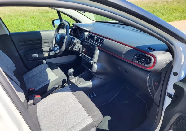 Citroen C3 cena 47900 przebieg: 17000, rok produkcji 2021 z Kłobuck małe 326